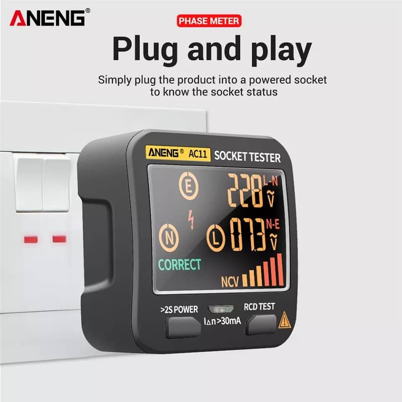 Socket Tester Voltage Tester Leakage Switch 5