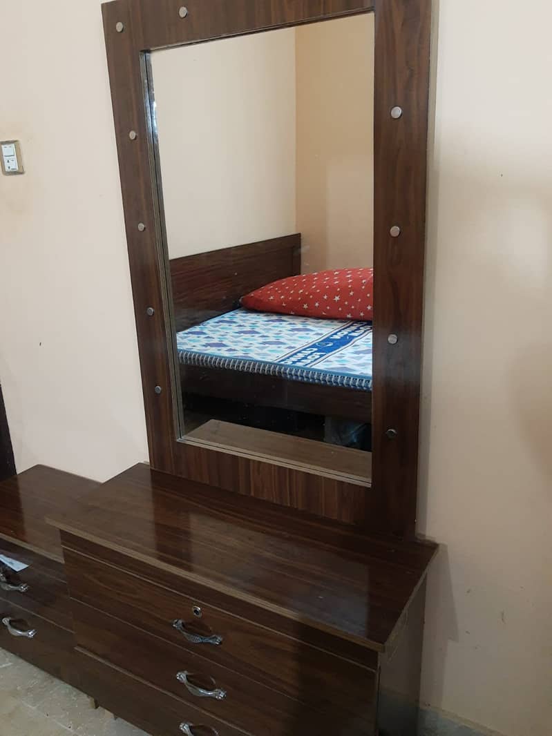 King size Bed 4 door Almari or Dressing  || Furniture Set 8