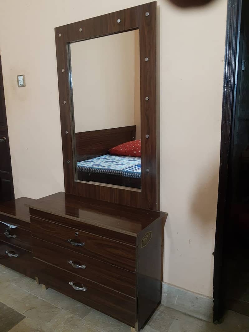 King size Bed 4 door Almari or Dressing  || Furniture Set 10
