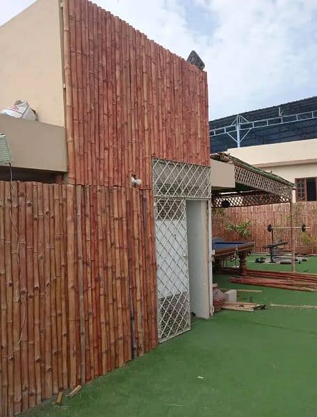 Bamboo work Animal shelter Parking shades Wall Partitions Jafri shades 5