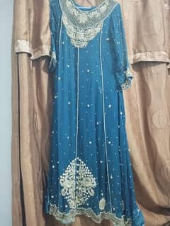 Full embroiderd maxi dress three piece stiched 0