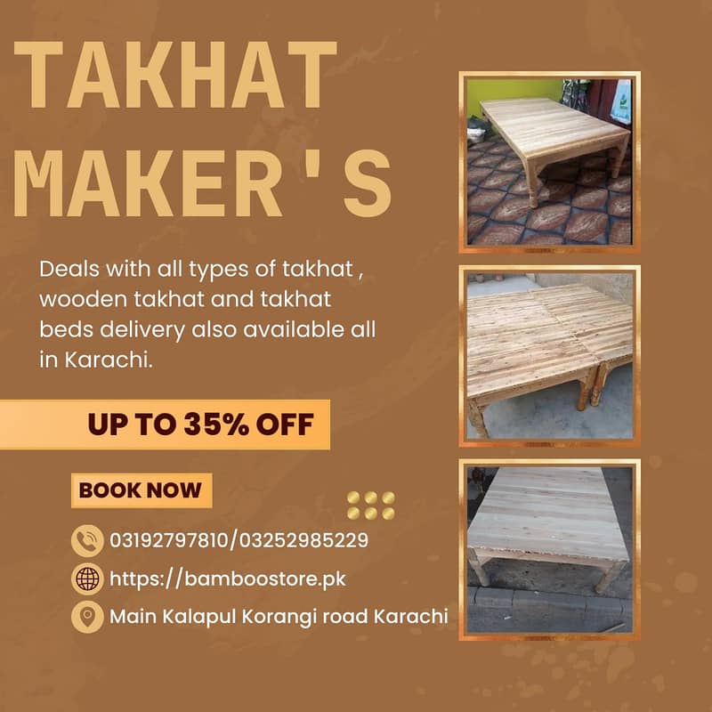 takhat / wooden takhat / bench / table / takhat bed sale in karachi 11