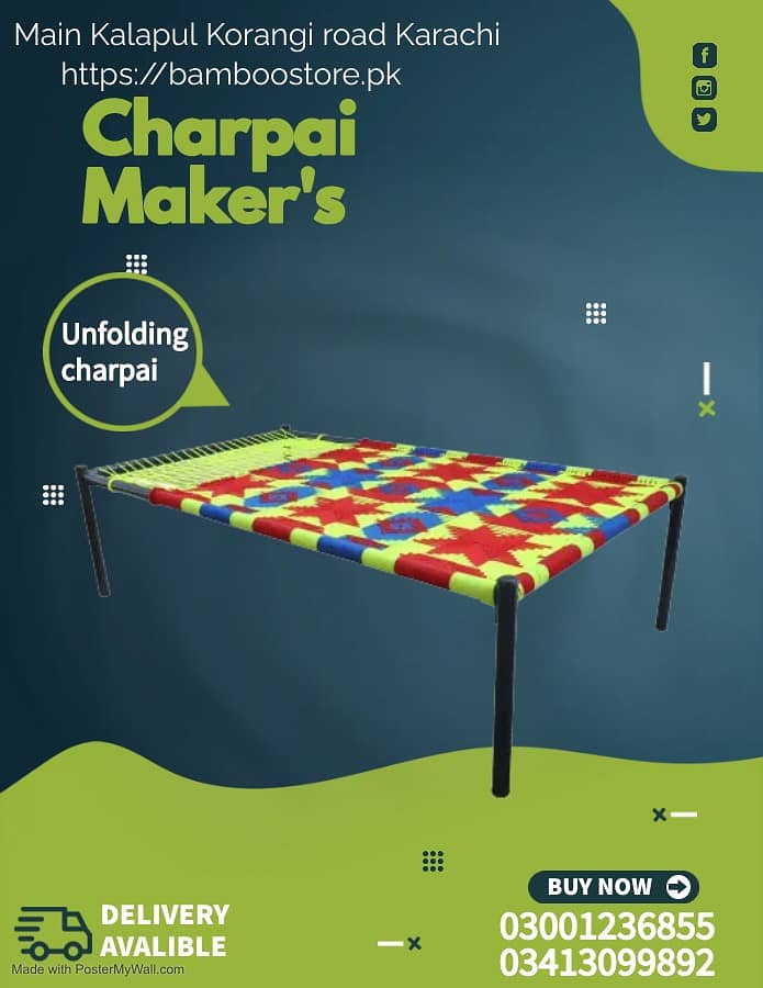 folding charpai/unfolding charpai/sleeping bed/iron charpai in karachi 16