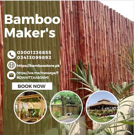 bamboo work/bamboo huts/animal shelter/parking shades/wall Partitions 2