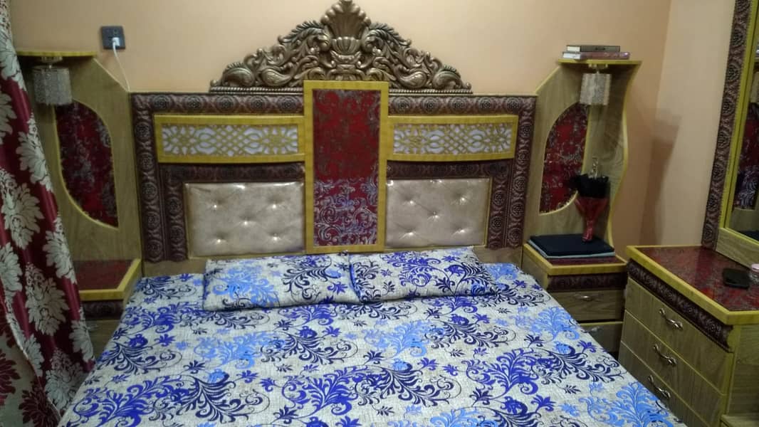 Double bed / bed set / gloss paint bed / Furniture / king size bed 7