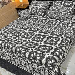 black and white color flower 2 In 1 Seven Piece Comforter Set