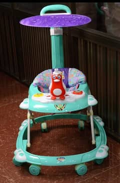 Twinkle Baby Walker With Music & Height Adjustable, Attachable Push Ha 0