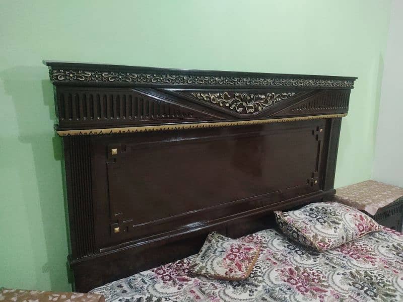 pure wooden sheesham bed 3