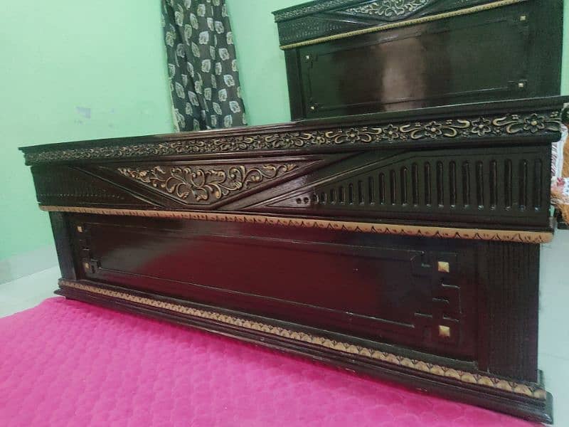 pure wooden sheesham bed 5