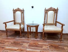 Luxury Style 2 Room Chairs with Table