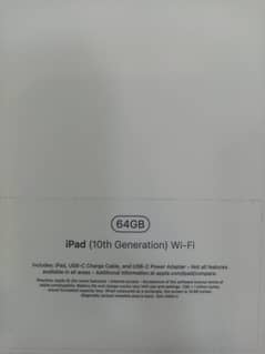 Apple ipad 10 gen 64gb wifi