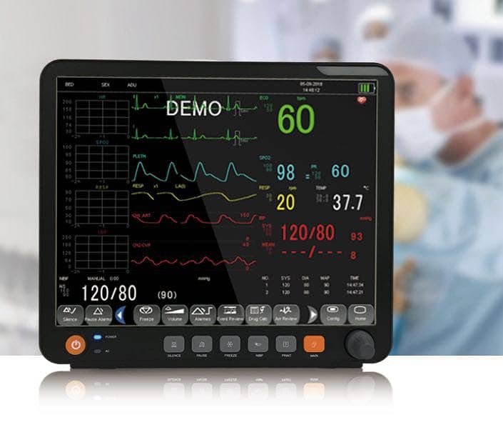 Patient Cardiac Monitor Vital Sign Monitor, BP apparatus, Saturation. 1