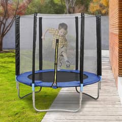 Trampoline 6ft Trampoline for Kids with Safety Net and Leader 0