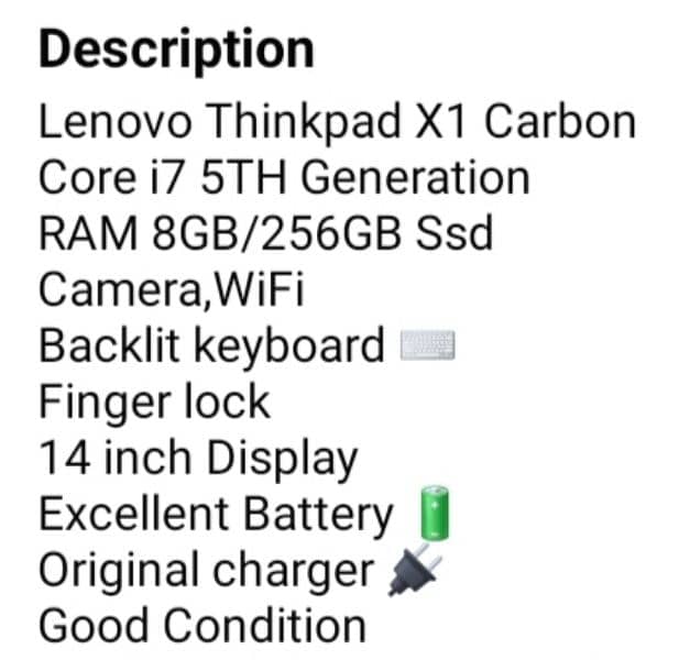Lenovo X1 Carbon think pad 11