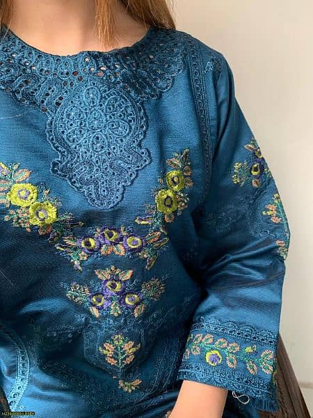 embroidered kurta with trouser 8