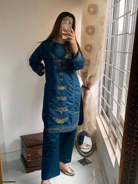 embroidered kurta with trouser 10