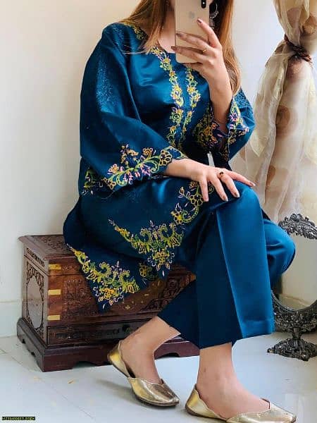 embroidered kurta with trouser 15