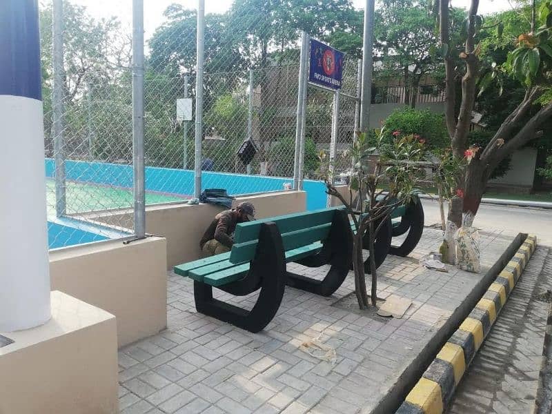 Cement, Concrete Bench, Chair and table for outdoor garden 4