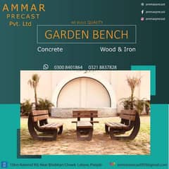 Cement, Concrete Bench, Chair and table for outdoor garden