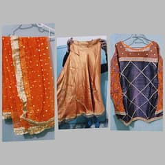 mehndi lehanga  /party dress /heavy embroidery lehanga /formal wear