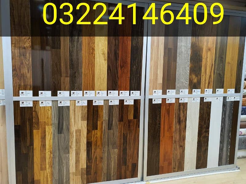 Office wallpapers, Wooden floors, Window blinds, Fluted panels . 2