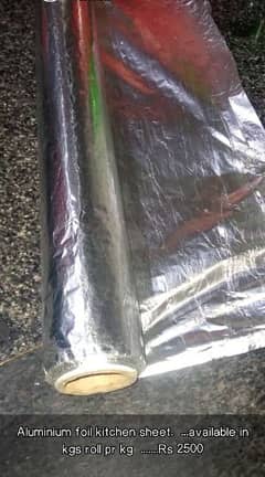 aluminium kitchen foil sheet available in Rs . 2500 per kg. . .