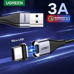 UGREEN Magnetic 3A Type-C Fast Charging Cell Mobile Phone Tablet Cable 0