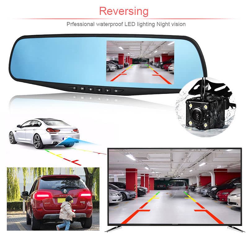 Car Dash Cam,4.3-FHD 1080P Dual Lens Car Dash cam DVR Camera Lens- 0