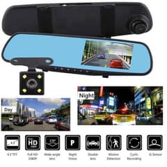 Car Dash Cam,4.3-FHD 1080P Dual Lens Car Dash cam DVR Camera Lens-