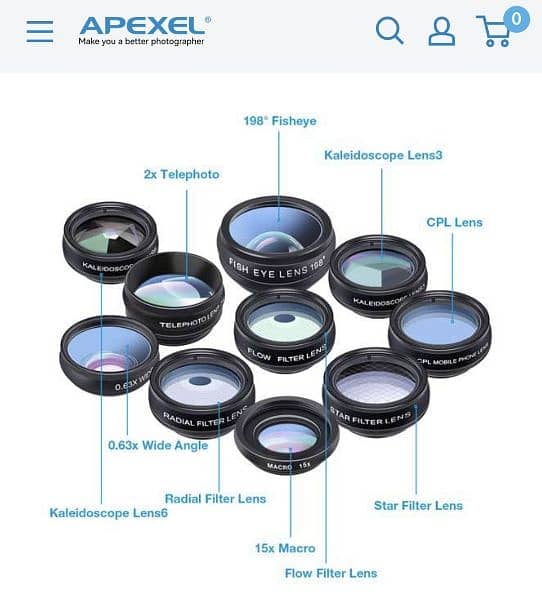 Apexel Mobile Camera Lenses 10 in 1 1