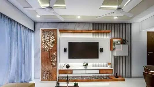 Furniture & Home Decor, Cupboard, Wooden Ceiling, Kitchen, Media Wall 18