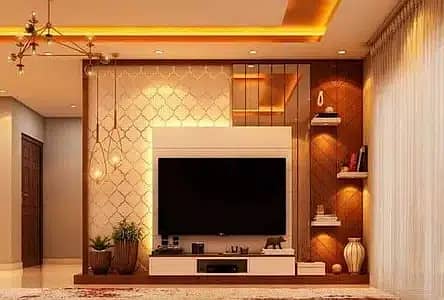 Furniture & Home Decor, Cupboard, Wooden Ceiling, Kitchen, Media Wall 5