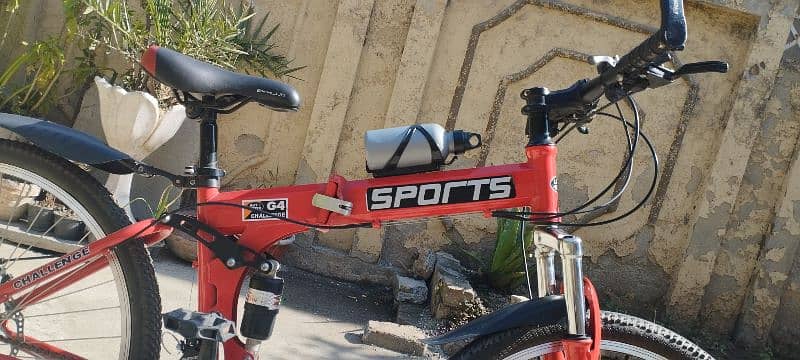 Red Sports Mountain Bike - Foldable (Like New) 1