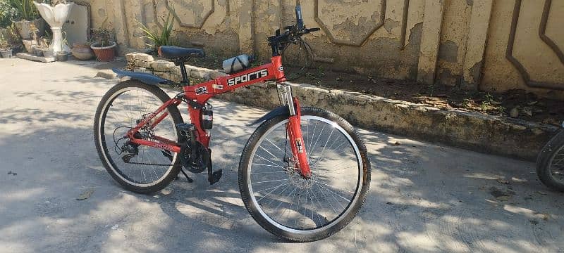 Red Sports Mountain Bike - Foldable (Like New) 3