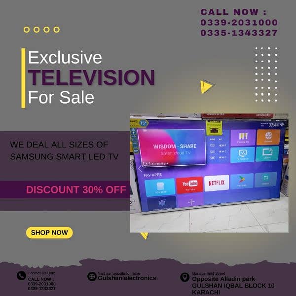 ALL SIZE OF SAMSUNG SMART LED TV OFFER VALID FOR KARACHI 0