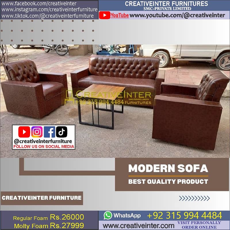 Office sofa table L shape desk corner visitor saloon set latest furnit 8