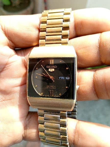 Seiko 5 Automatic gold vintage mens watch 2