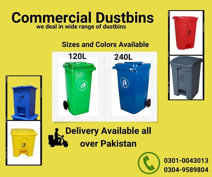 Dustbins|Commercial Cleaning|wastebins|Trash Bins|Waste Trolley 3