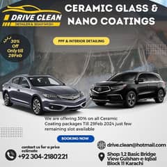 30% Off On Ceramic Glass Nano Coating - Corolla Civic Revo MG Sportage