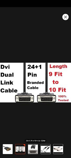 DVI Cable 24+1 Pin High Quality Cable [Whats-app 0315-4038545] 0