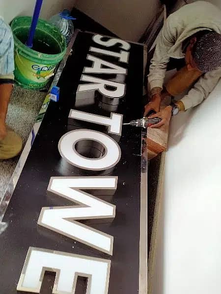 Sign board/Neon sign/Acrylic Sign/backlit/steel word board 5