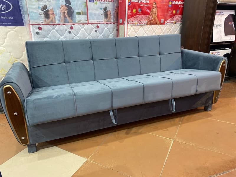 sofa cum bed (2in1)(sofa + bed)(Molty foam )(10 years warranty ) 9