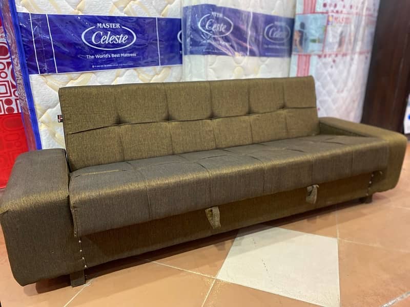 sofa cum bed (2in1)(sofa + bed)(Molty foam )(10 years warranty ) 1