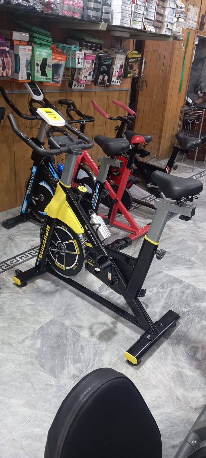 Exercise Spin bike, Recumbent Bike, Up Right Bike, treadmill, dumbbell 10