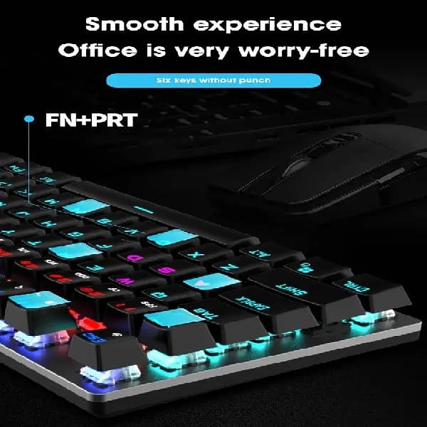 KEYBOARD AOC GK410 RGB MECHANICAL GAMING KEYBOARd WiTH BLUE SWiTCH 4