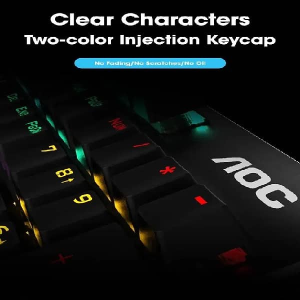 KEYBOARD AOC GK410 RGB MECHANICAL GAMING KEYBOARd WiTH BLUE SWiTCH 0