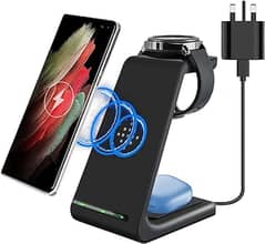 3 in 1 Wireless Charger, Fast Charging Station Stand Dock801.