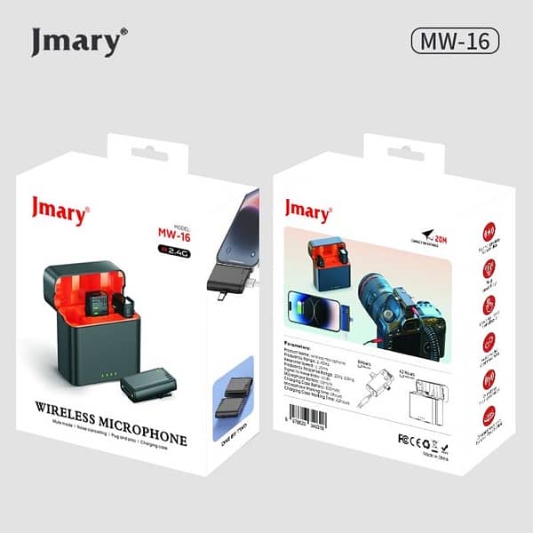 JMARY DOUBLE MIC WIRELESS MW16 FOR ALL PURPOSE 1 YR WARRANTY 0