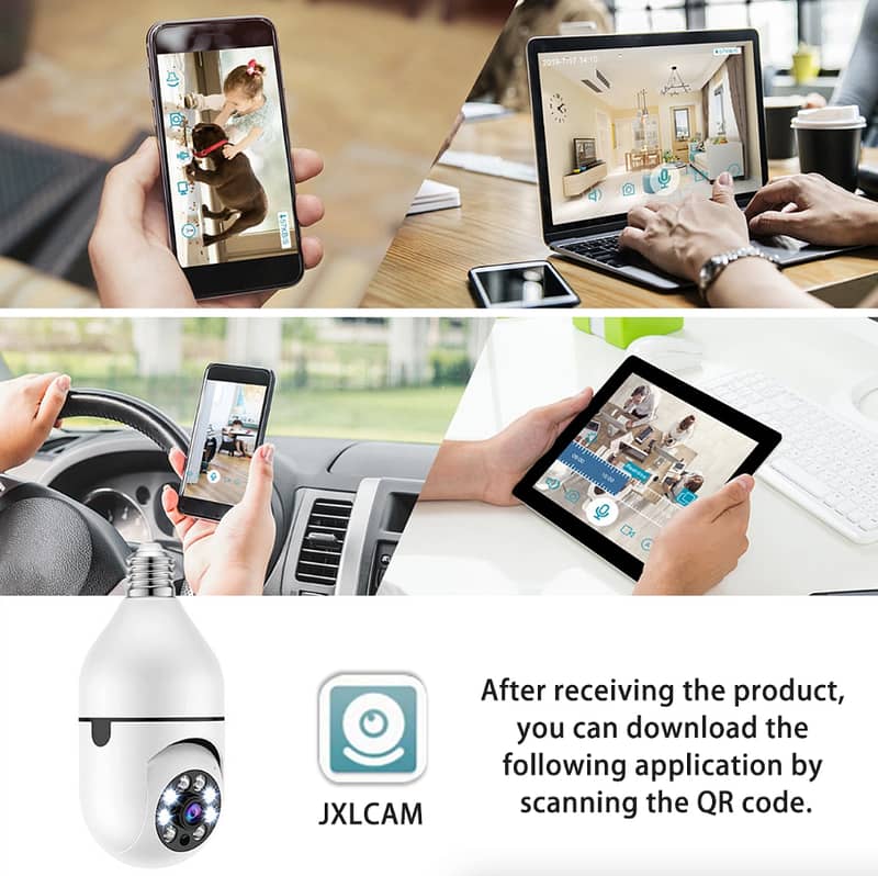 360° 1080P IP Light Bulb Wi-Fi Camera Smart Home Wireless Security 3