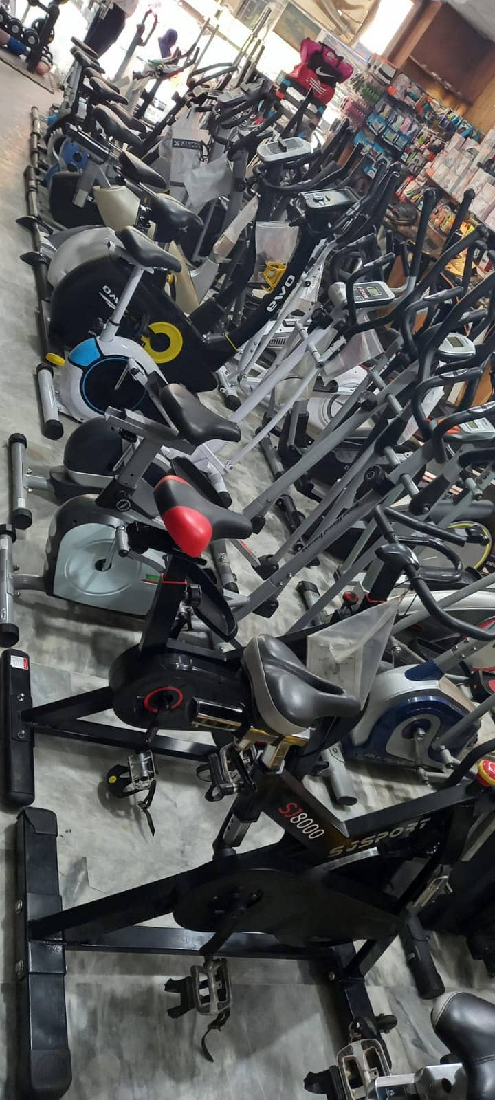 Cardio fitness treadmill,elliptical,recumbent,cycle,spin bike,dumbbels 2